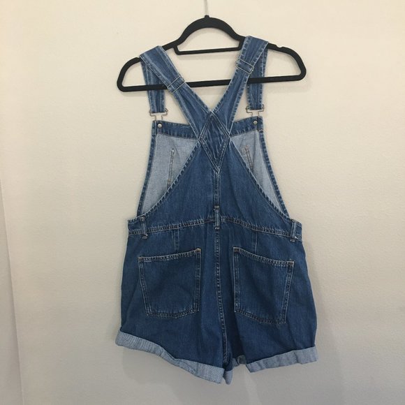 We The People blue denim overall shorts - Picture 2 of 2